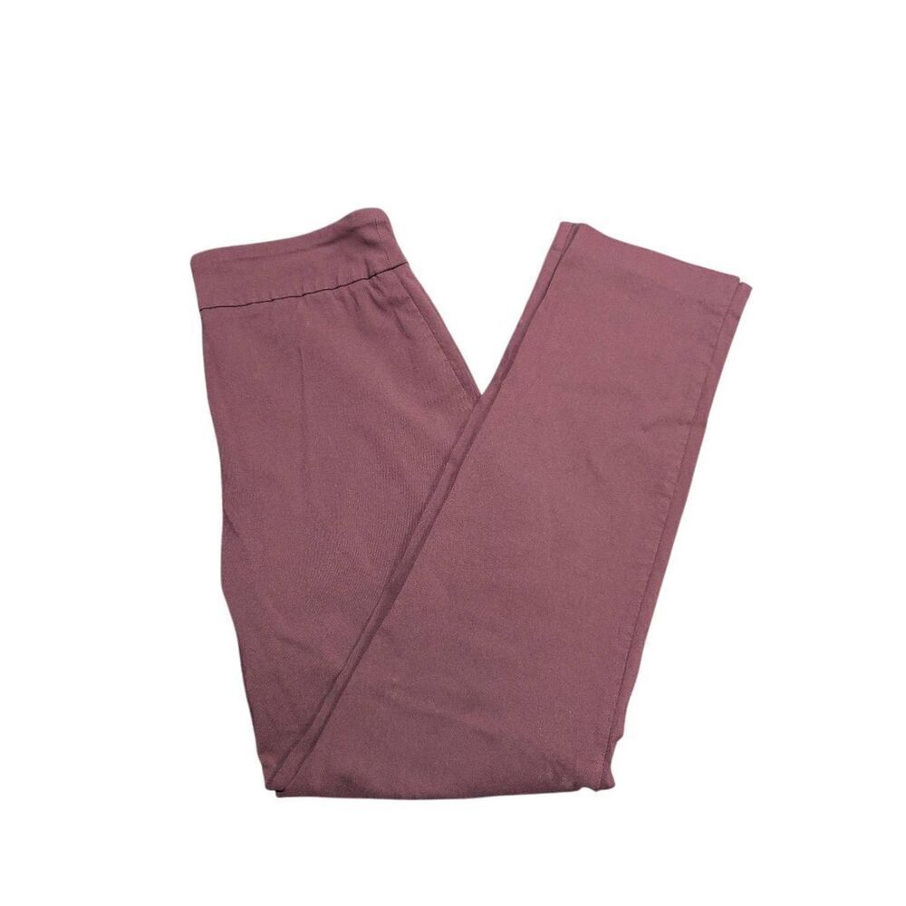Counterparts Burgandy Pull-on Style Flat Front Straight Legs Women's 10